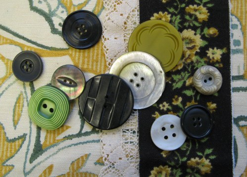 black, ecru & spring green 1